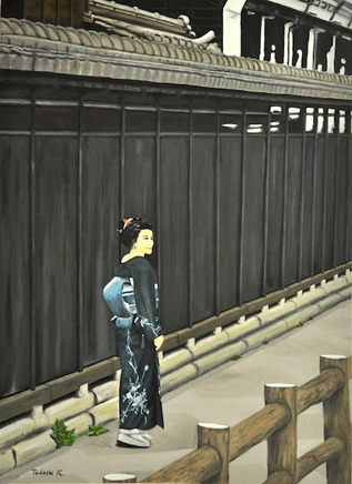 Kura no Machi, Tochigi, Tadashi Kojima, oil on canvas, 2015