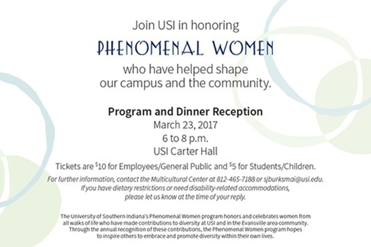 Phenomenal women of USI and the community named