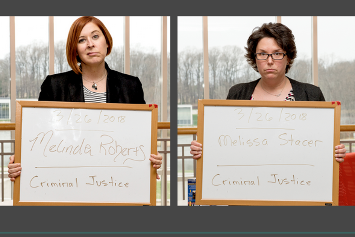 Dr. Melinda Roberts and Dr. Melissa Stacer mugshots