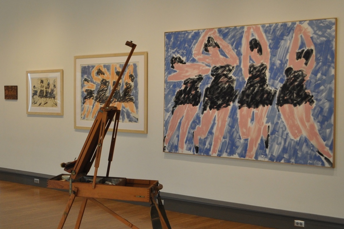 Stephen Pace's easel, and Four Dancers