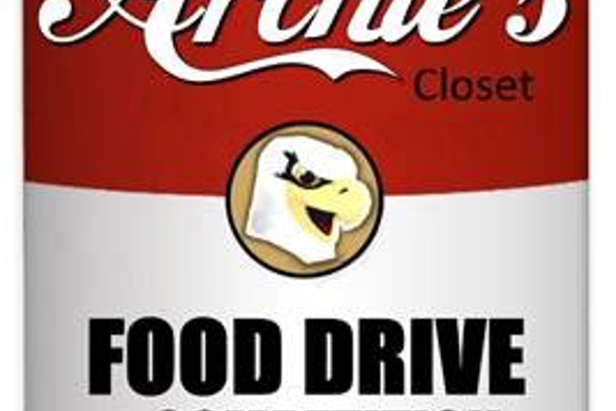 Can with Staff Council's Annual Campus-Wide Archie's Closet Food Drive and Competition text