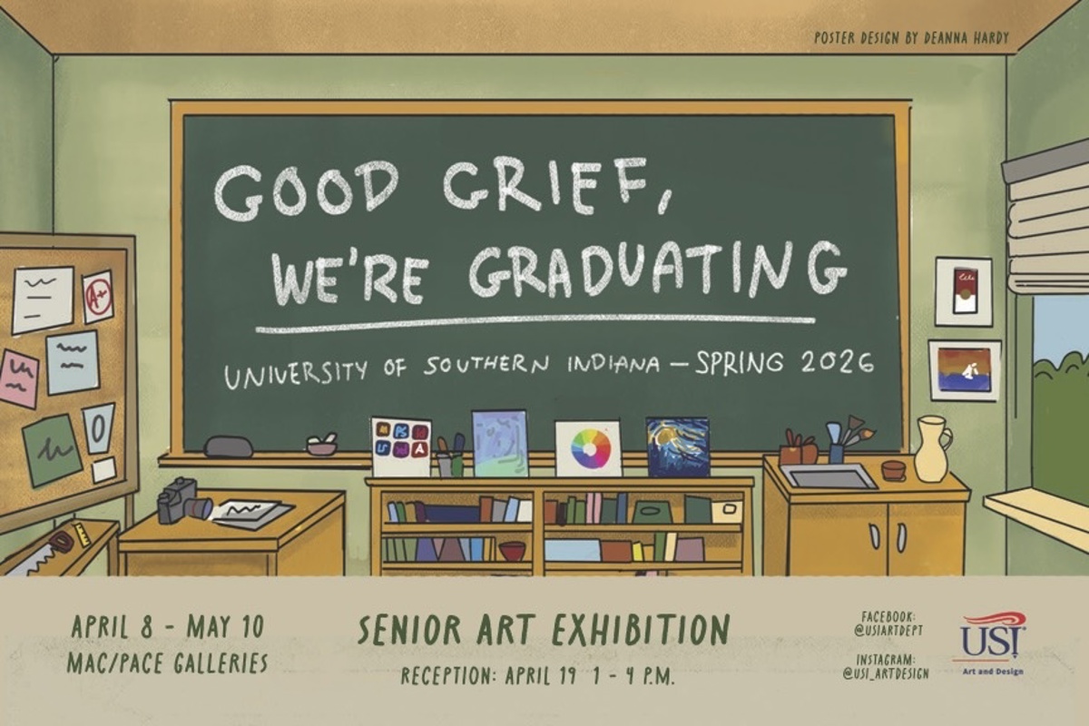 Senior Seminar Exhibition on display in the McCutchan Art Center/Pace Galleries 