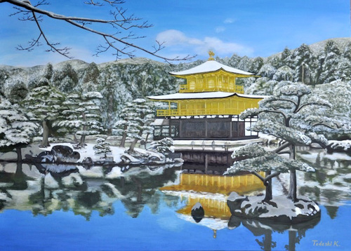 Kinkaku-ji, Tadashi Kojima, oil on canvas, 2016