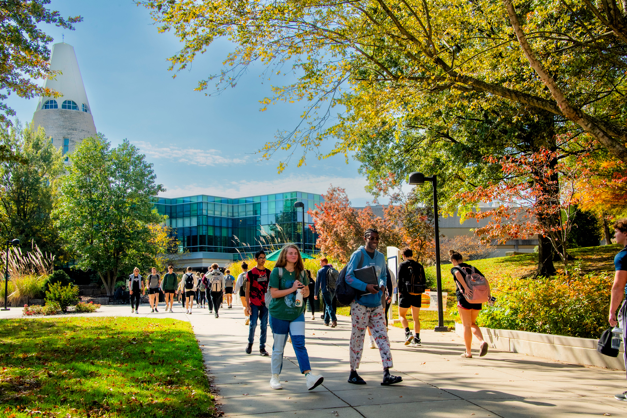 Campus life photo showing student activities and facilities