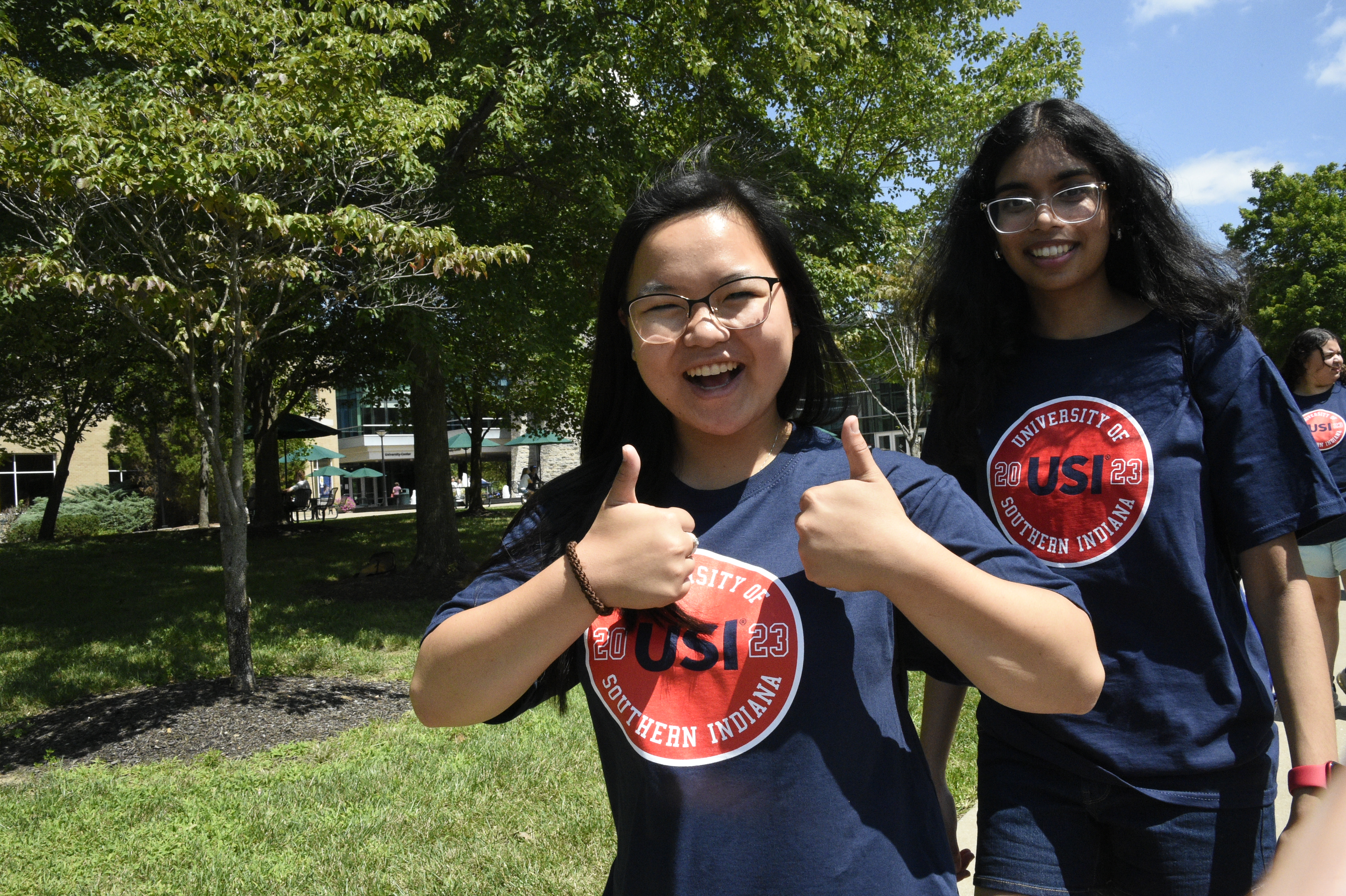 Welcome week leaders at spirit event