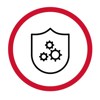 Image of Shield with Virus Motif Circled in Red