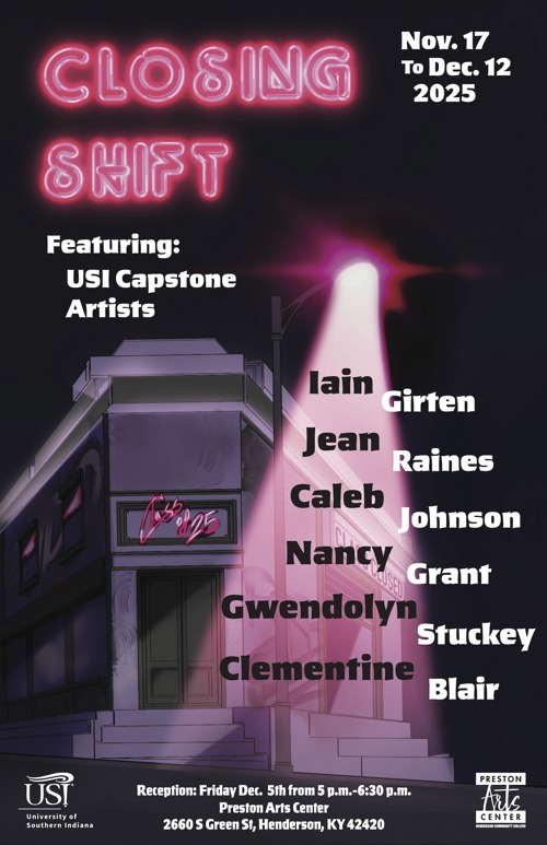 Preston Arts Center to host Closing Shift: USI Capstone Artists exhibition  - News article image