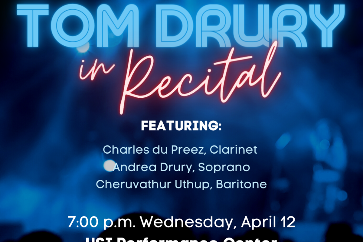 Renowned USI composer and performer Tom Drury to perform free recital 