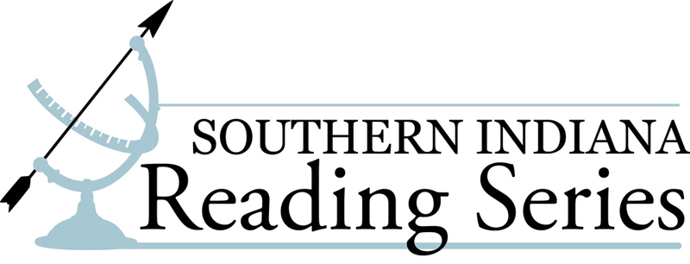 Southern Indiana Reading Series Logo a Globe frame and stand with an arrow going through it.