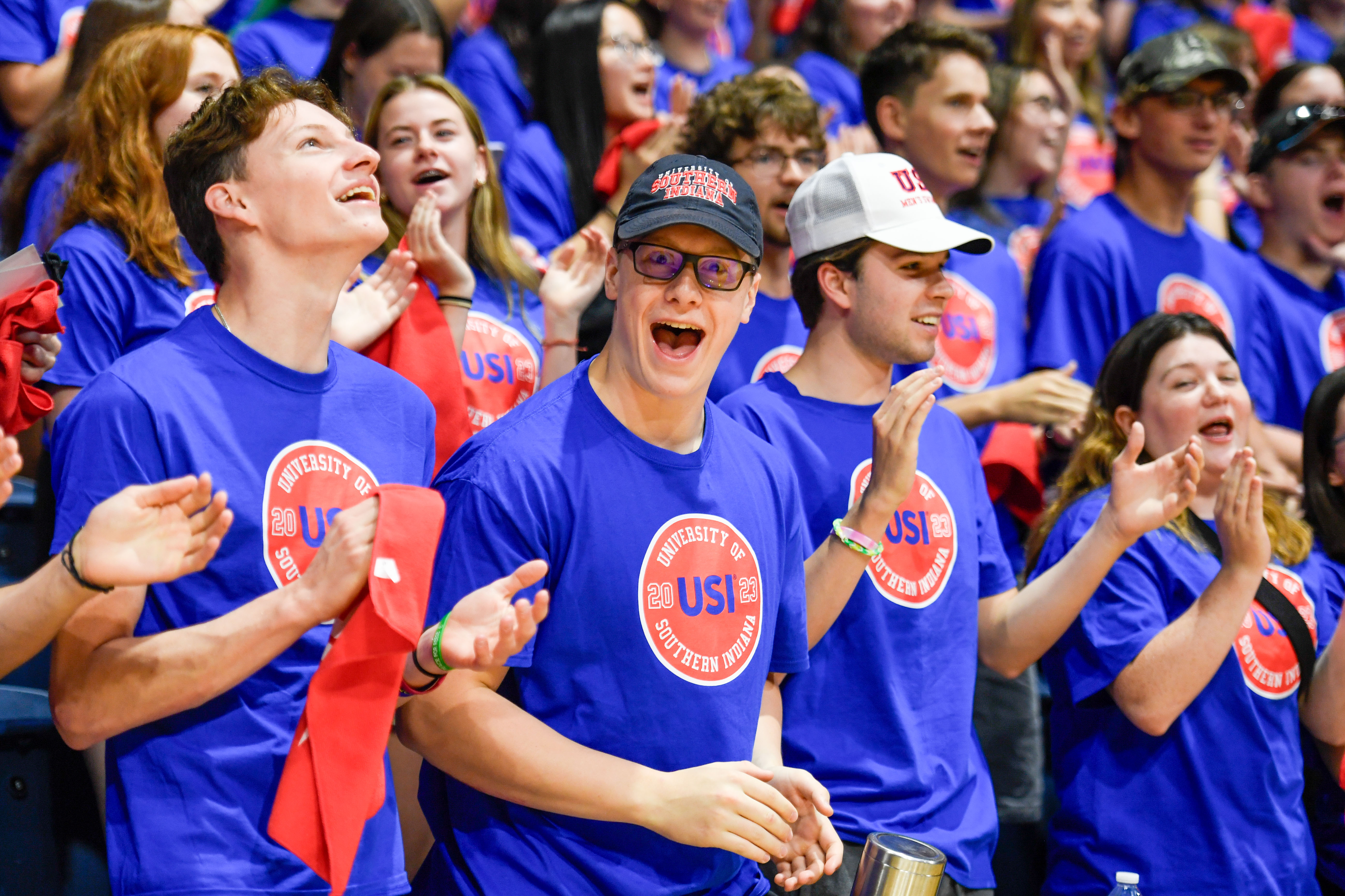 Welcome week leaders at spirit event