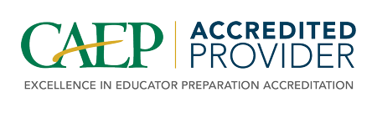 CAEP Accredited Provider Logo "Excellence in Educator Preparation Accreditation"