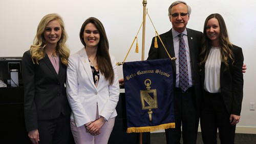 Left to right: Alyssa Moore, Julia Russ, Ronald Romain, and Kendall Crowder.