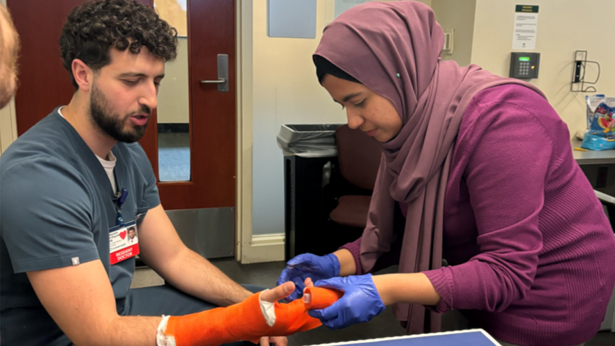 Photo of someone taking a test