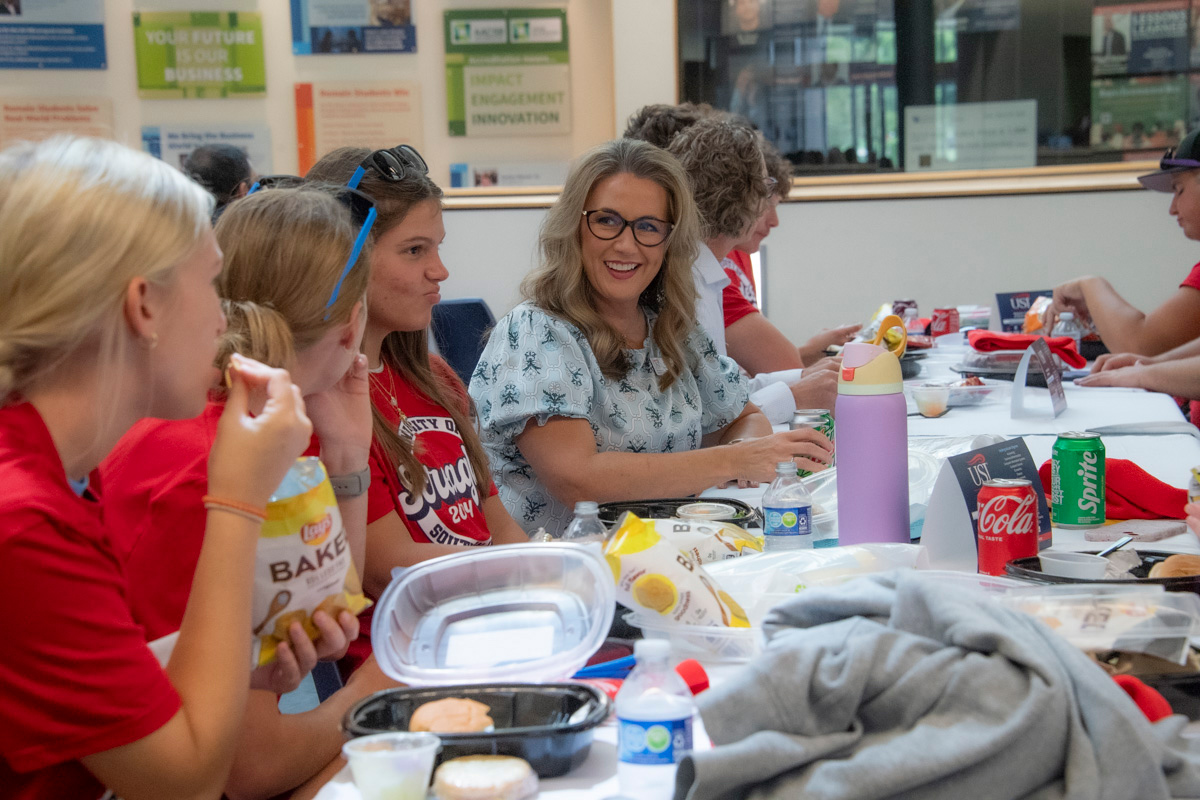 Campus life photo showing student activities and facilities