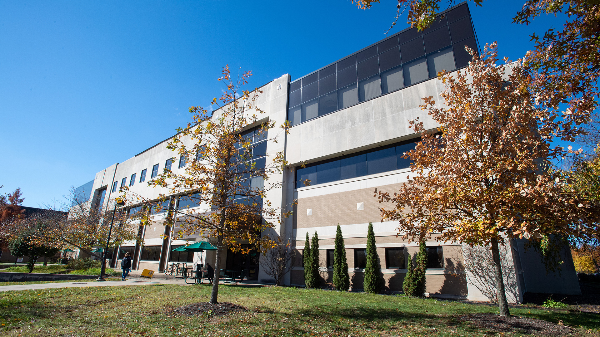 Campus life photo showing student activities and facilities